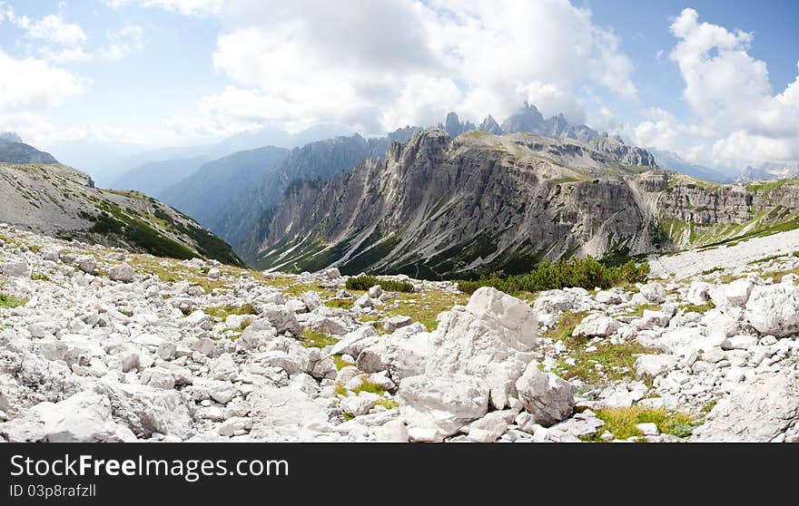 Beautiful Mountain Panorama - Marmolada Glacier