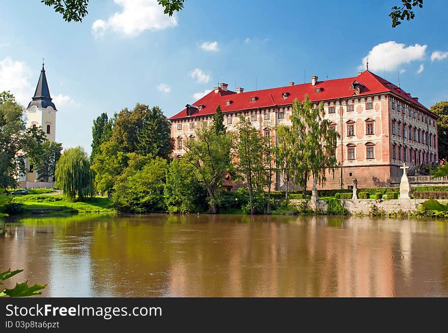 Castle in Libochovice (Czech Republic) is one of the most outstanding early Baroque buildings in the country. There was originally a Gothic stronghold in this place, rebuilt between 1560 and 1564 into a castle.