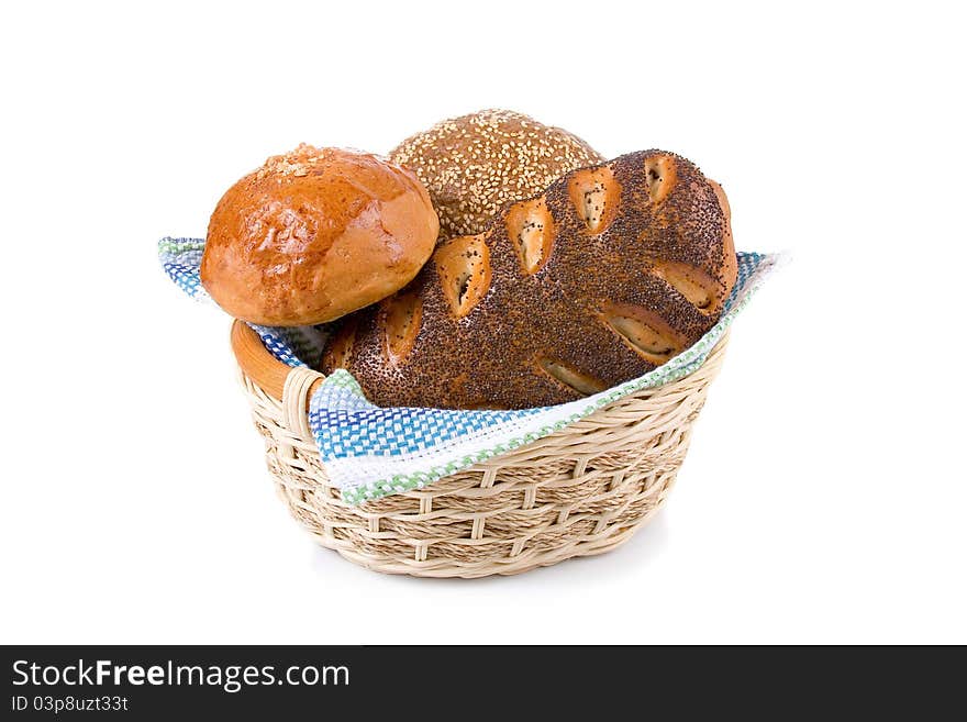 Bread isolated on a white background