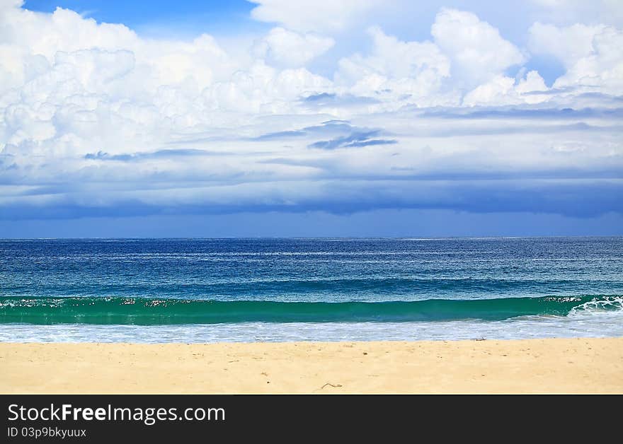 Naiharn beach phuket, thailand cloudy sky. Naiharn beach phuket, thailand cloudy sky