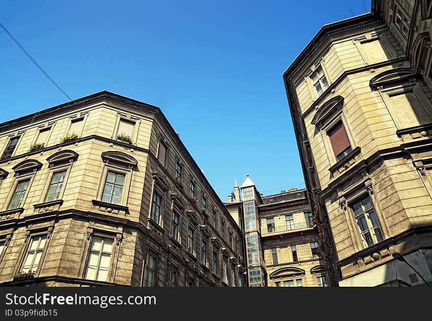 Old aparmant building in Budapest, Hungary. Old aparmant building in Budapest, Hungary