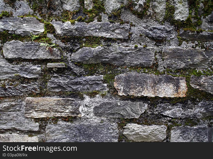 Closeup of stone wall use for construction business and designers (Textures)