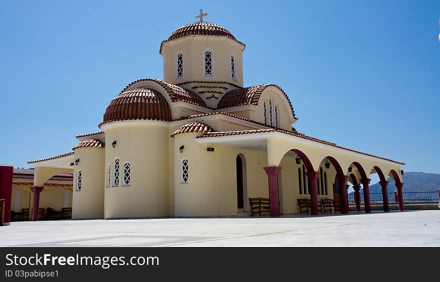 Greek church in Spili town, around Rethymno