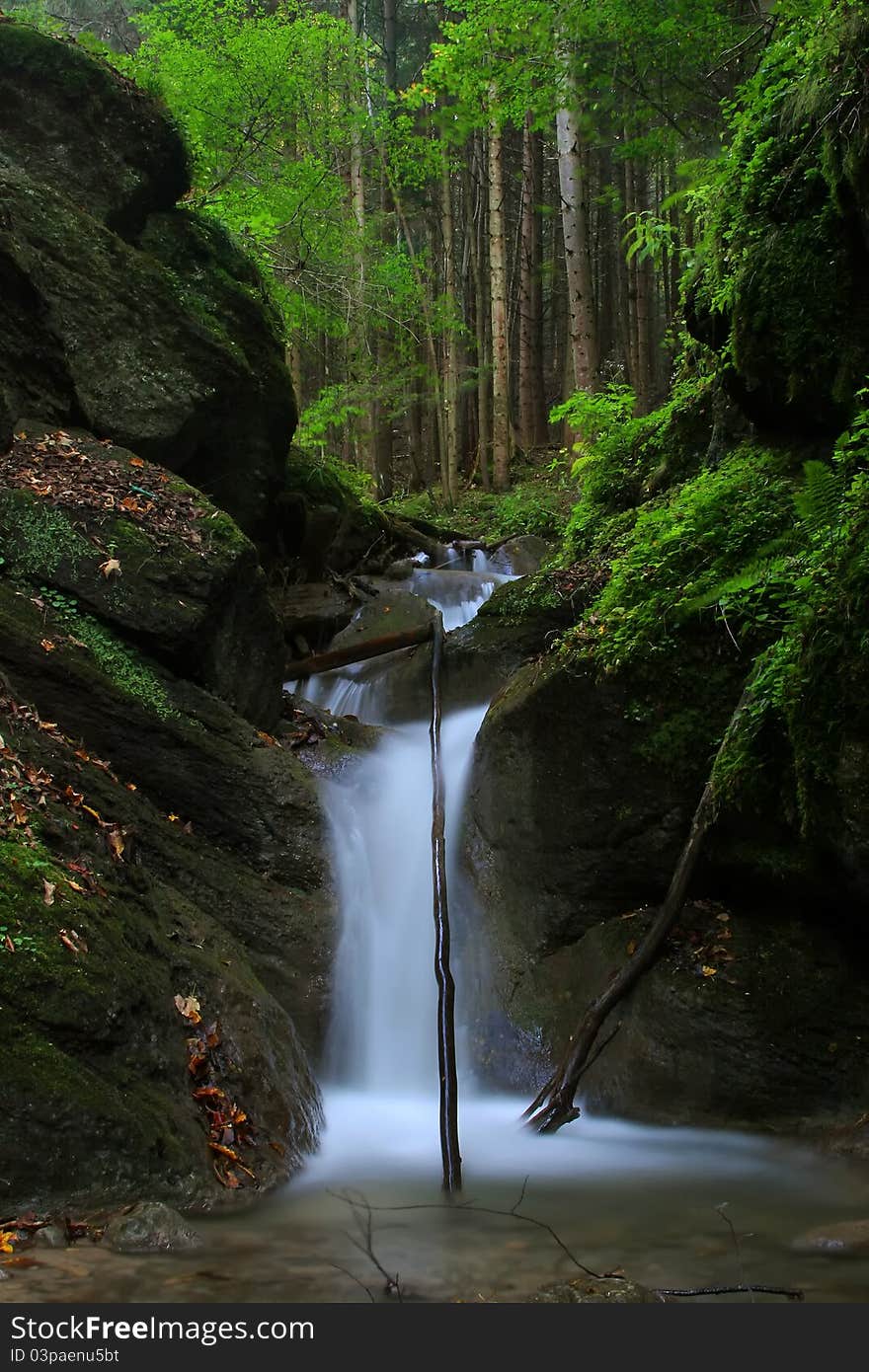 Piatra Mare's 7 steps waterfall. Piatra Mare's 7 steps waterfall