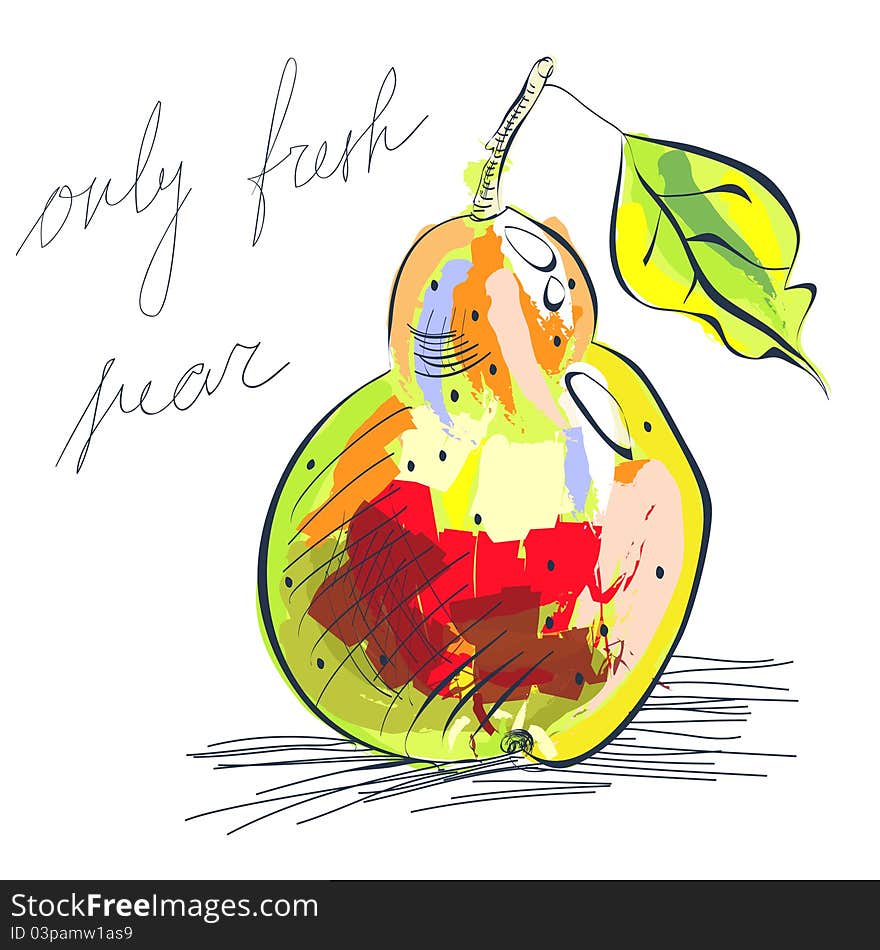 Illustration of pear