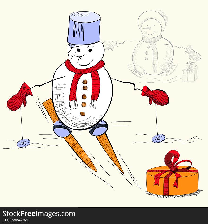 Card With Snowman