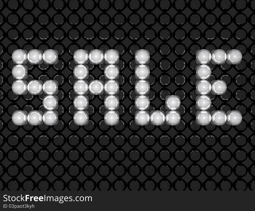 3D image of shining white balls with text SALE over black background. 3D image of shining white balls with text SALE over black background