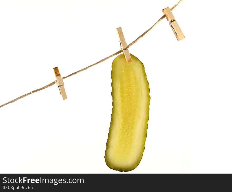 Pickle Slice On A Clip