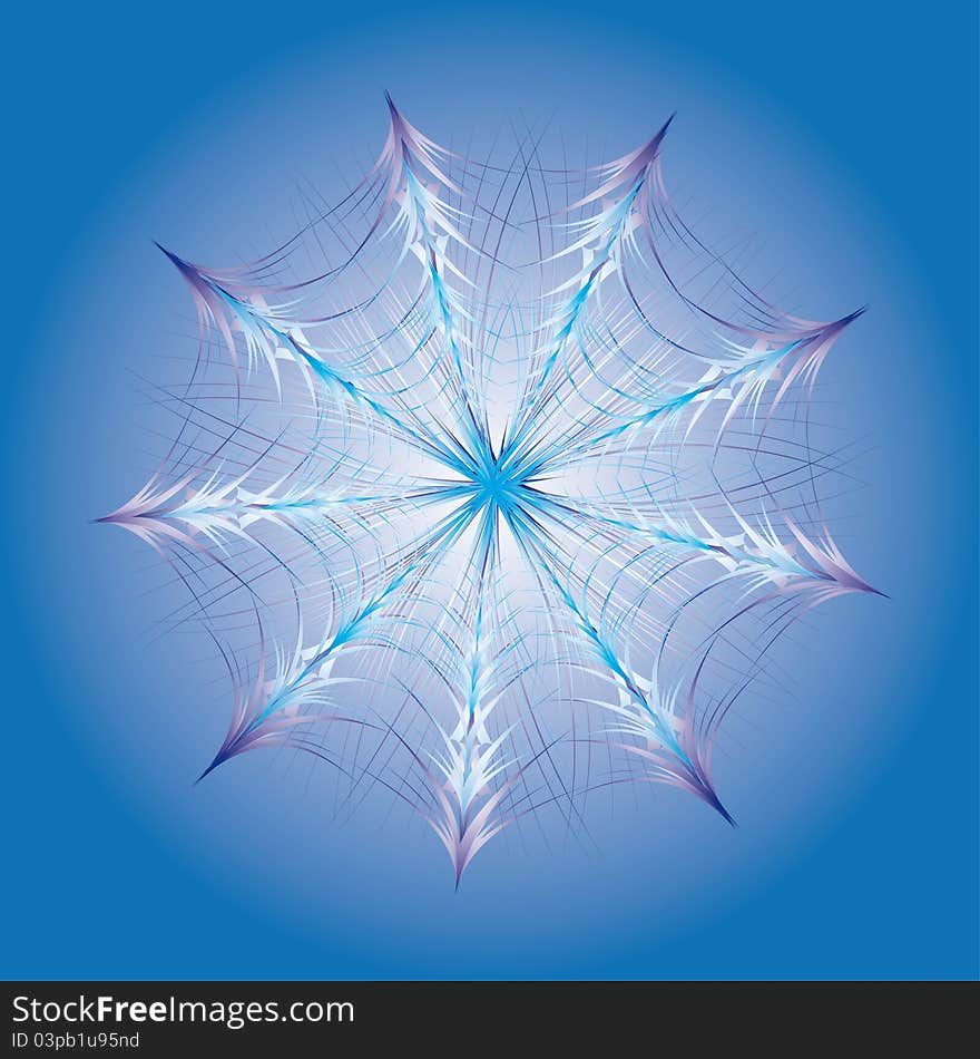 Abstract vector isolated snowflake. illustration. Abstract vector isolated snowflake. illustration