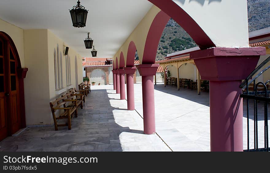 Greek church in Spili town, around Rethymno