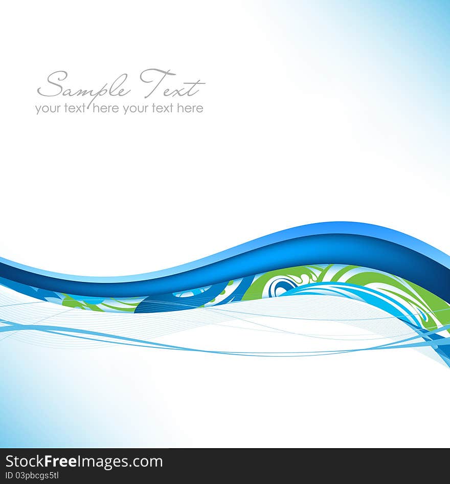 Blue and green Abstract fume waves