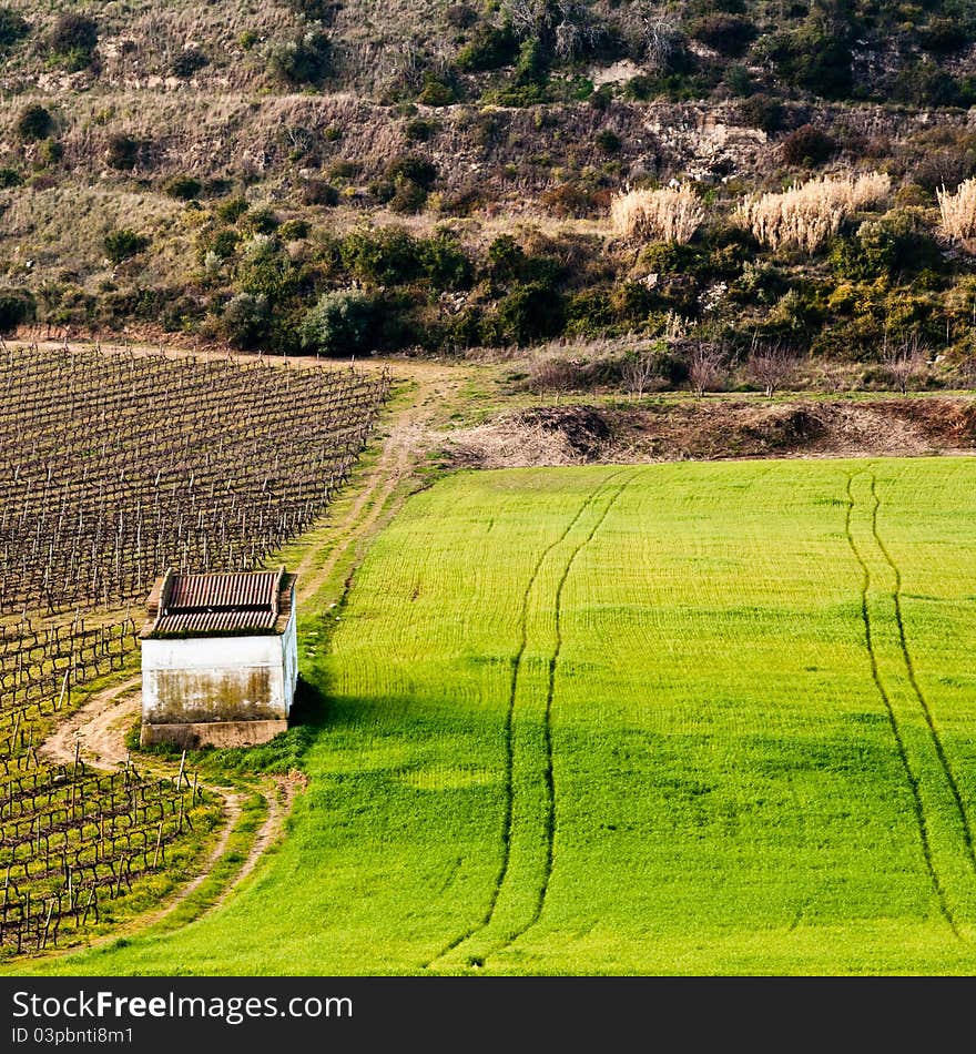 Wheels path forced to surround house. Wheels path forced to surround house