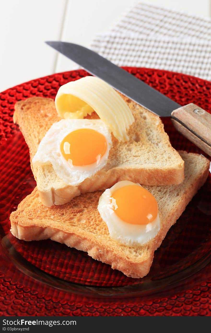 Fried Eggs And Toast