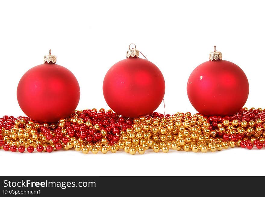 Christmas decoration on white background