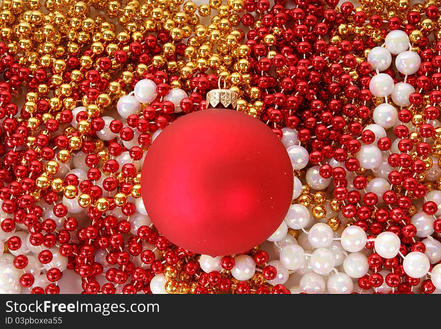 Christmas decoration on white background