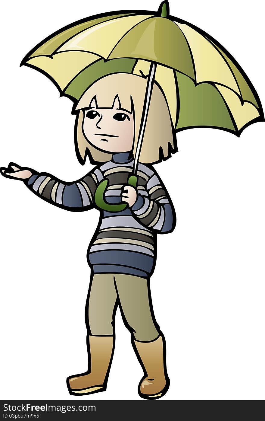 Boy with umbrella