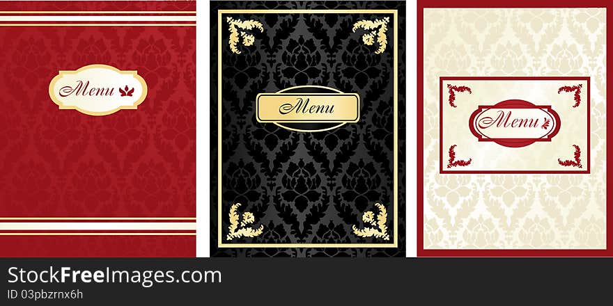 Menu on the floral background