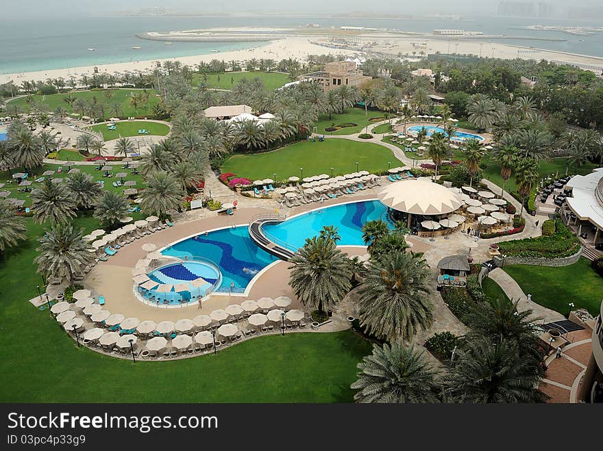 Pool at the hotel in Dubai