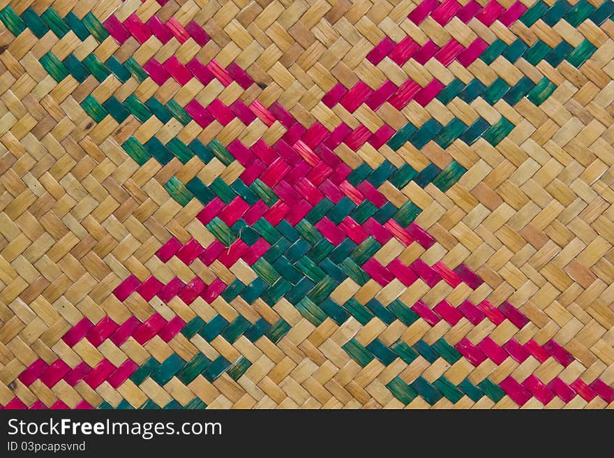 Texture Of Thai Native Weave Mat