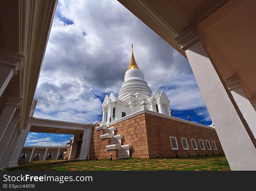 Thai stupa in wang-num-keaw land , it's center of believe of thai people.