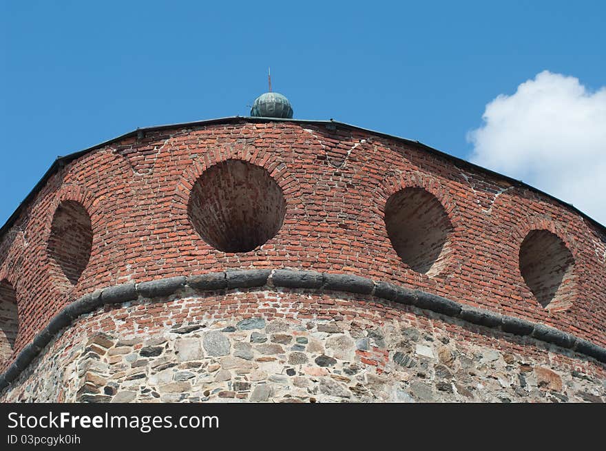 Fragment of castle the wall. Fragment of castle the wall