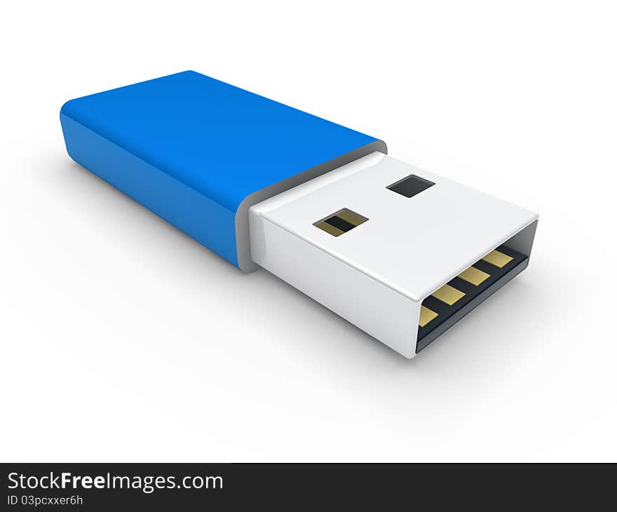 3d usb stick blue