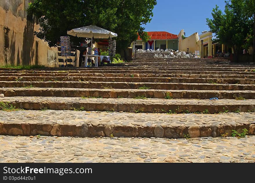 Stairways in Trinidad, Cuba