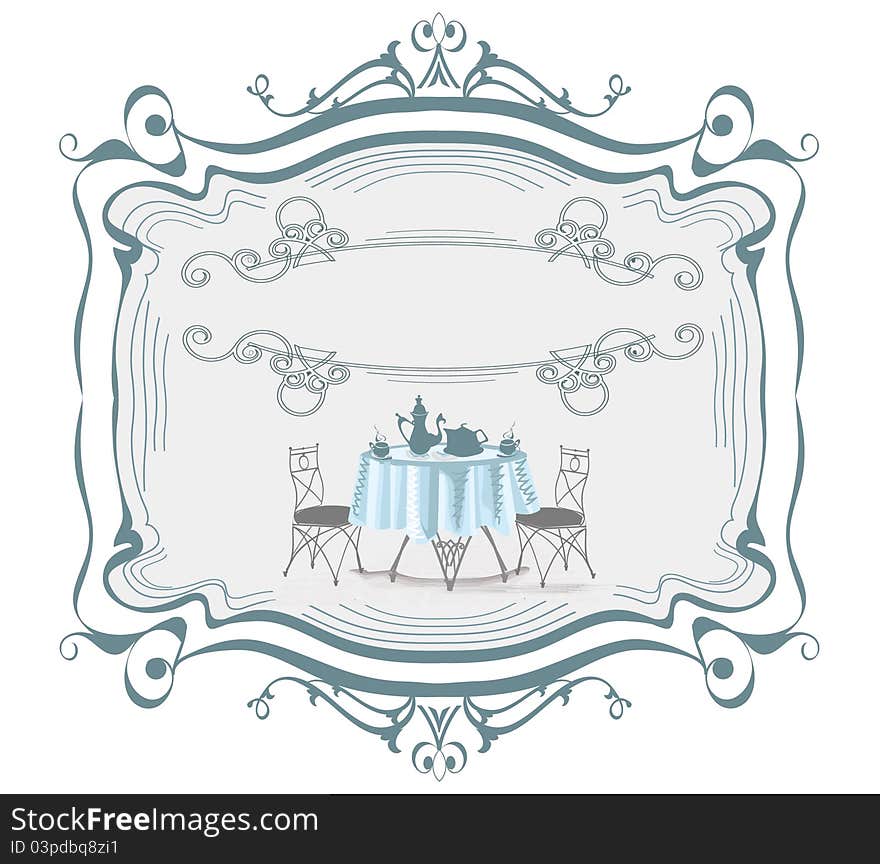 Decorative Sticker With A Table