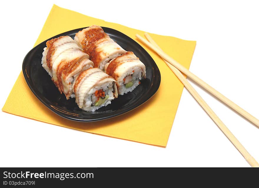 Sushi With Chopsticks