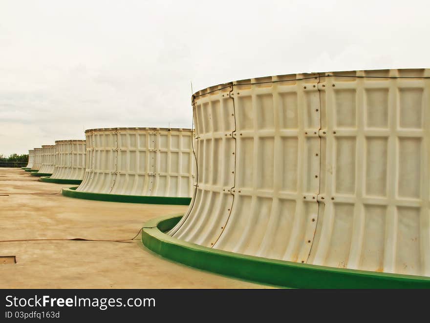 Cooling towers at power savings. Cooling towers at power savings