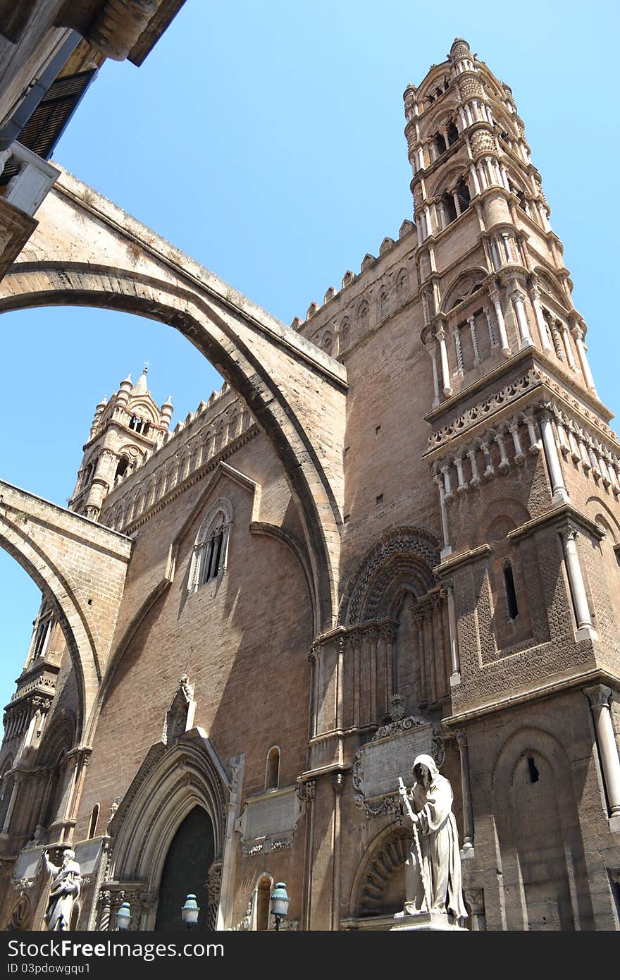 Ancient cathedral in the centre of Palermo, sicily. Ancient cathedral in the centre of Palermo, sicily.