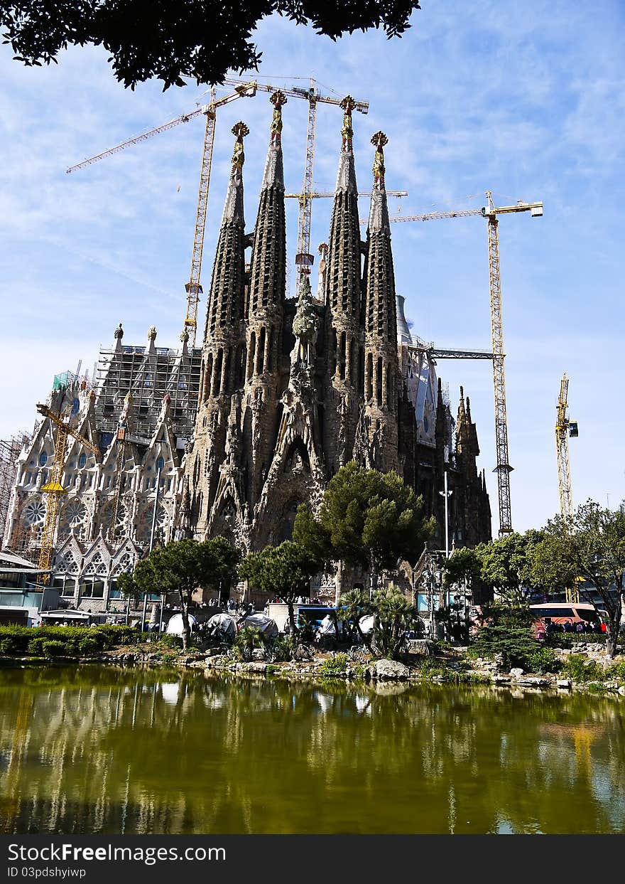 La Sagrada Familia (Barcelona) in Spain