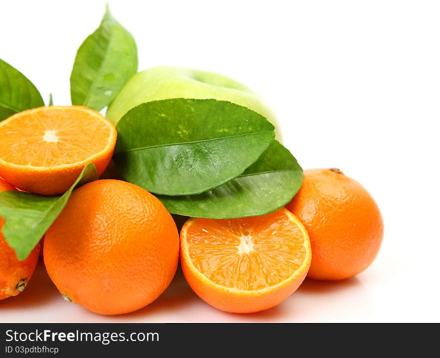 Fresh fruit on a white background. Fresh fruit on a white background