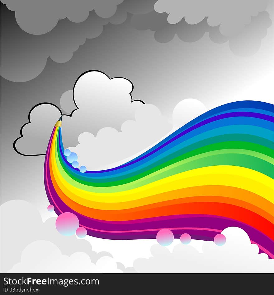 Rainbow and Clouds background - what a combination. Rainbow and Clouds background - what a combination