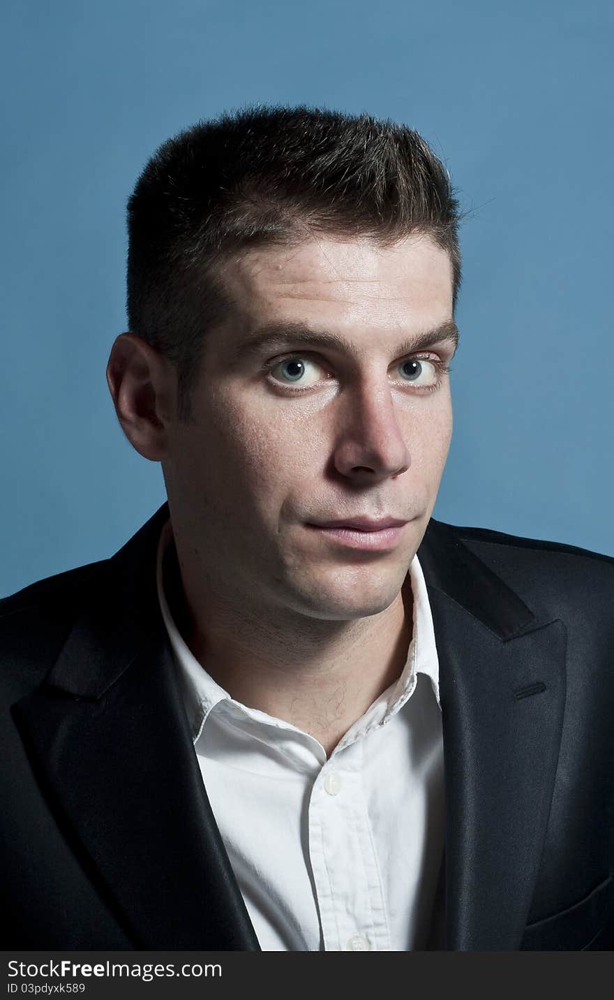 Closeup portrait of young man