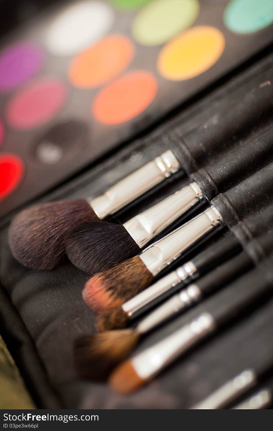 Cosmetic brushes.