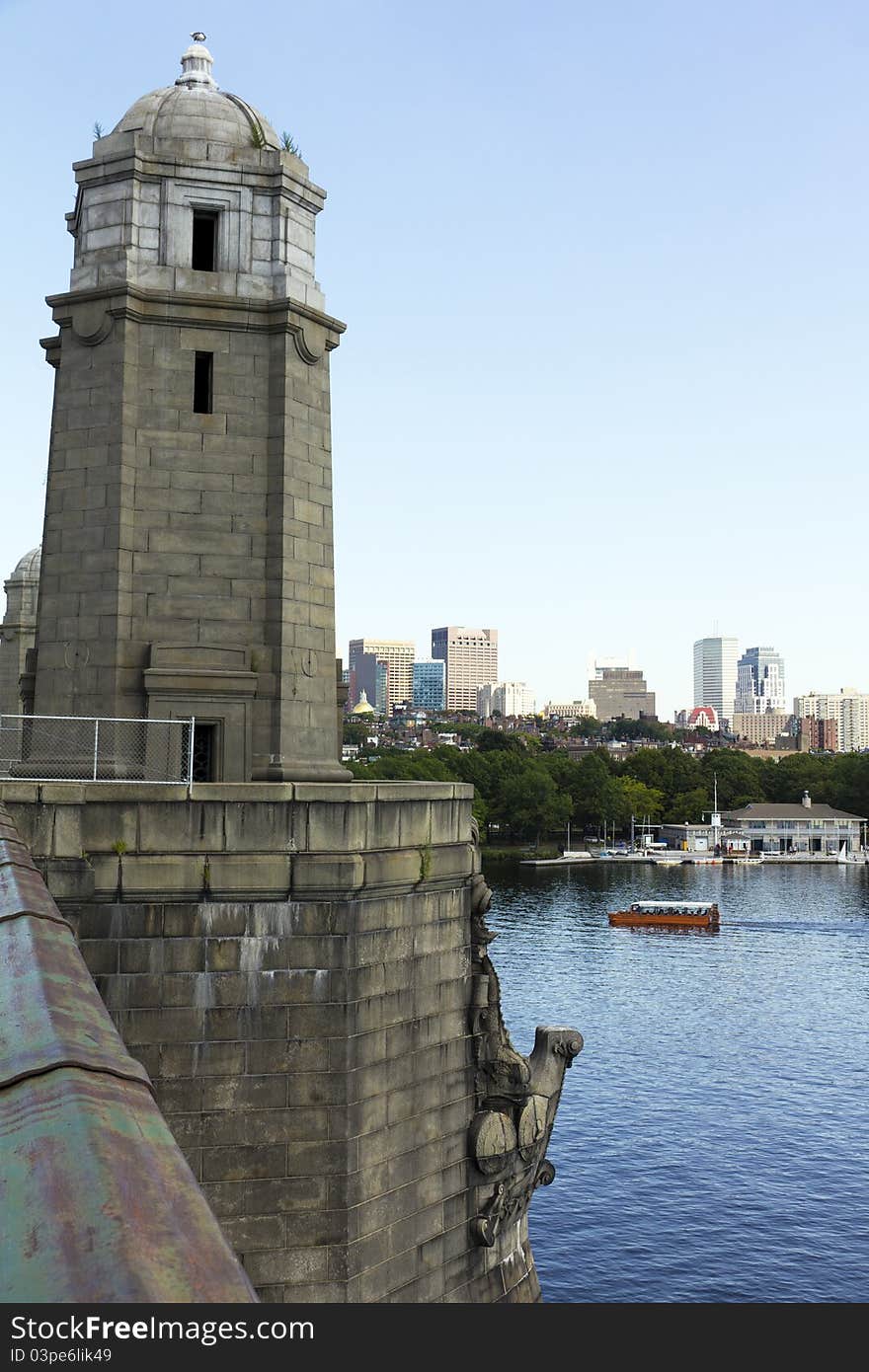 View of Boston in Massachusetts, USA.