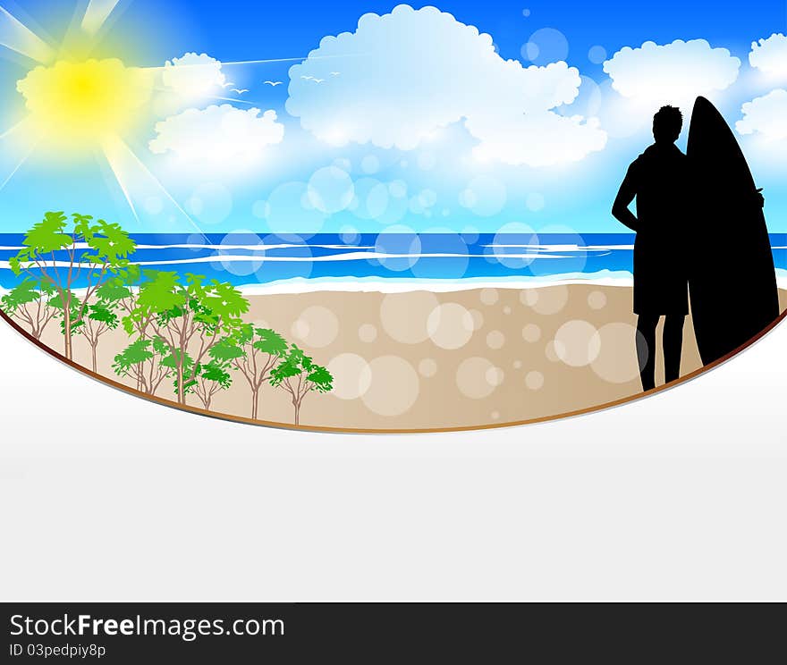 Summer web art template concept. Summer web art template concept