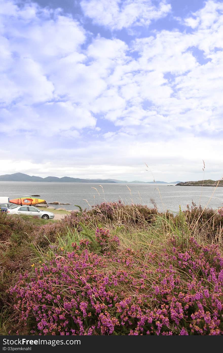 Car And Kayak With Scenic View