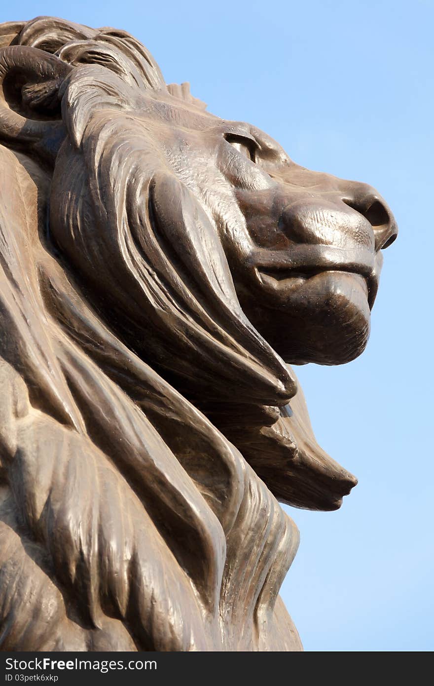 Lion Face Statue