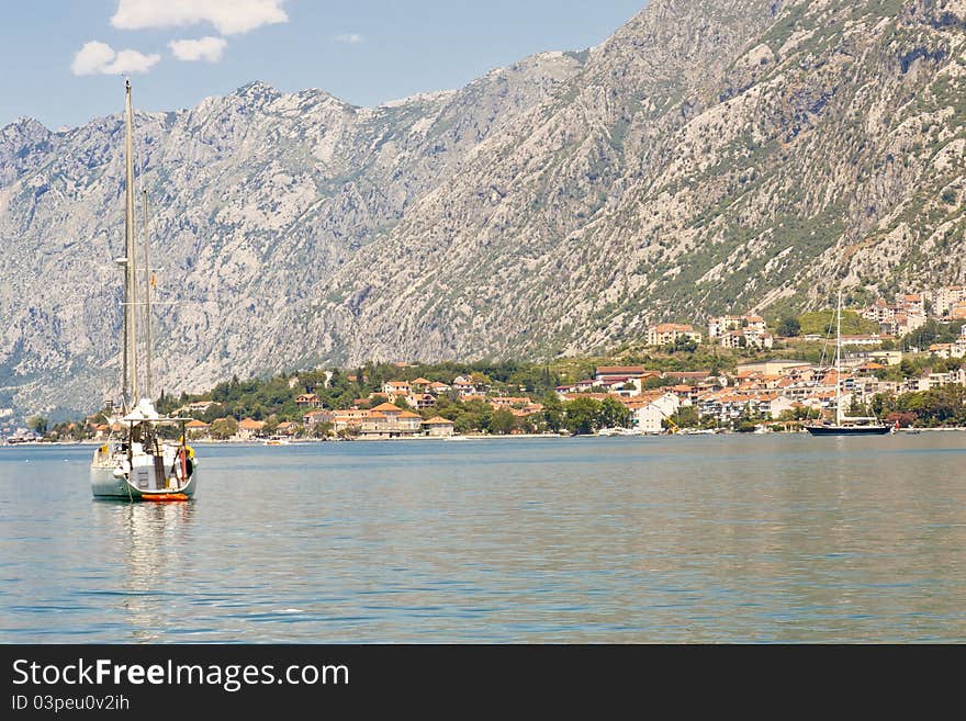 Beauty sea, bay of Kotor, summer day. Montenegro. Beauty sea, bay of Kotor, summer day. Montenegro