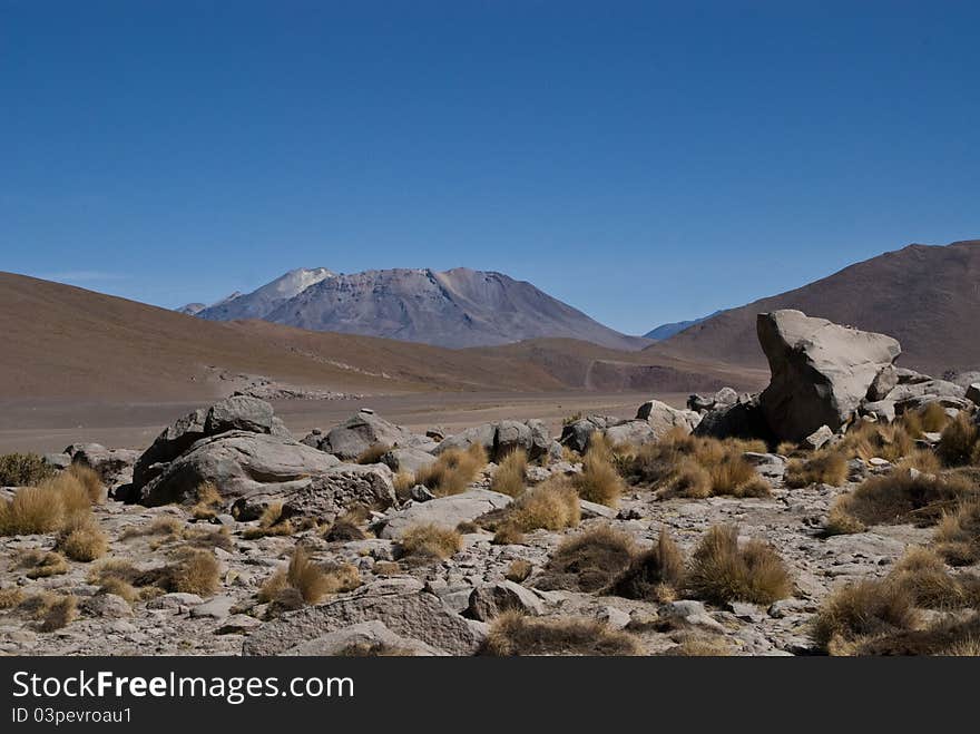 Vulkan Lascar in atacama desert. Vulkan Lascar in atacama desert