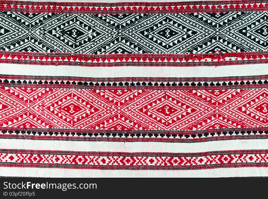 Thai folk textile made by handwork north style. Thai folk textile made by handwork north style