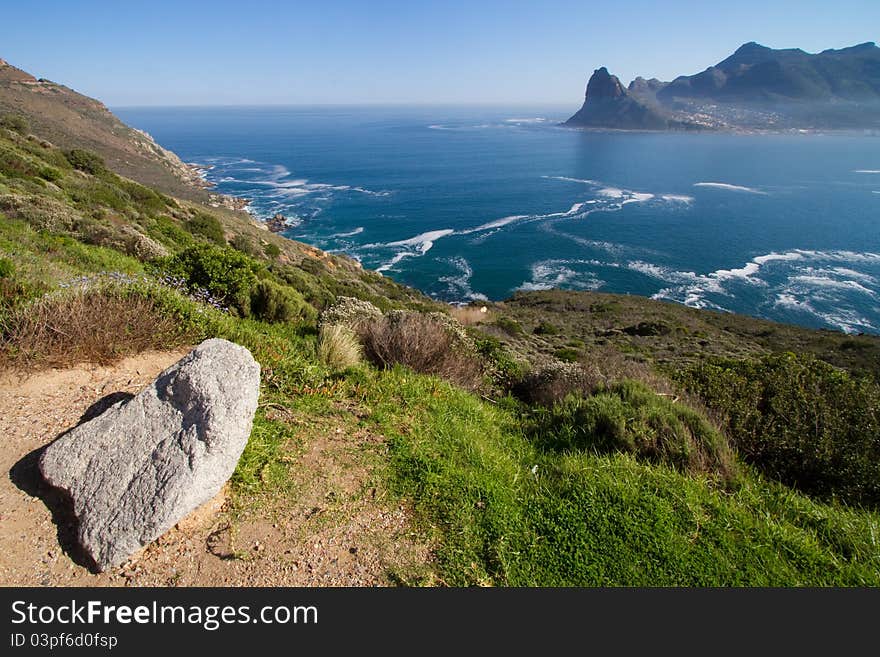 A scenic bay along the coast of South Africa. A scenic bay along the coast of South Africa