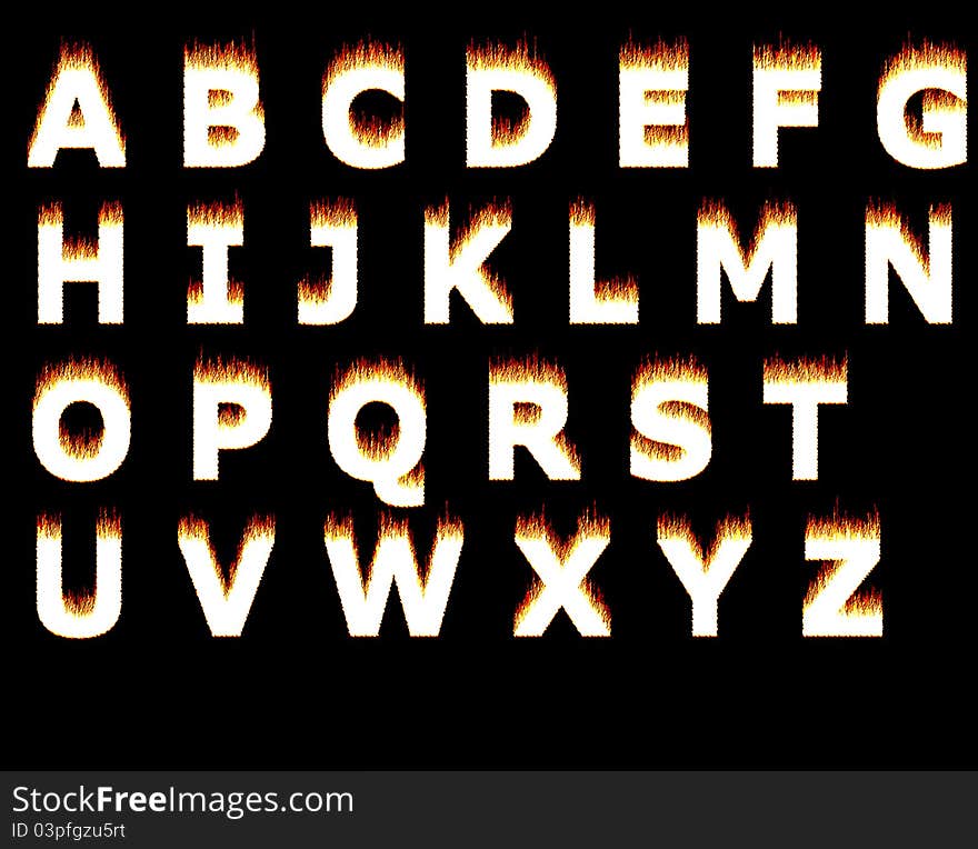 Burning Alphabet