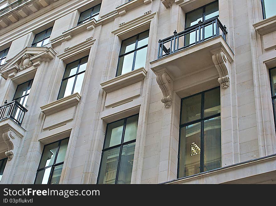 Windows of London UK building. Windows of London UK building