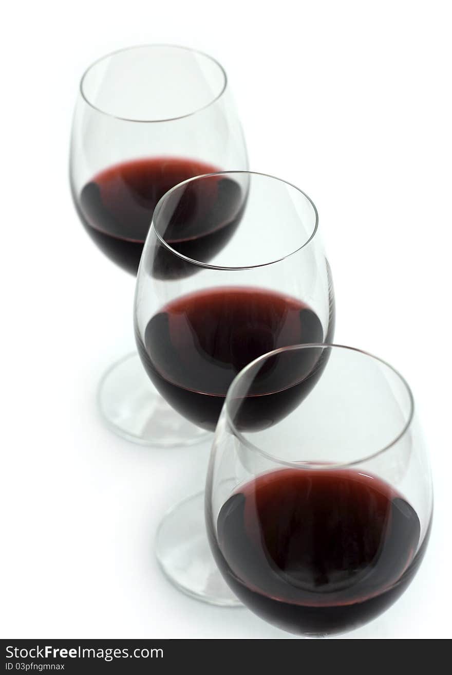 Three Glasses Of Red Wine