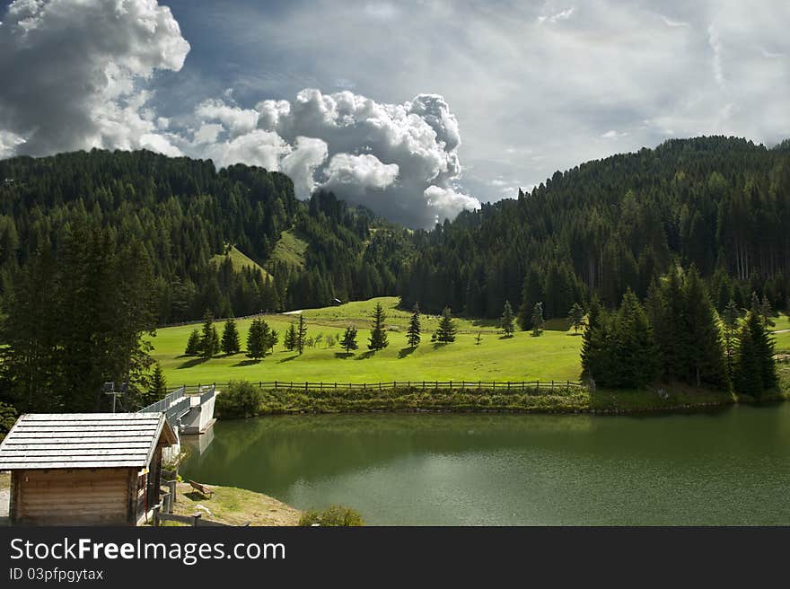 The small alpine lake