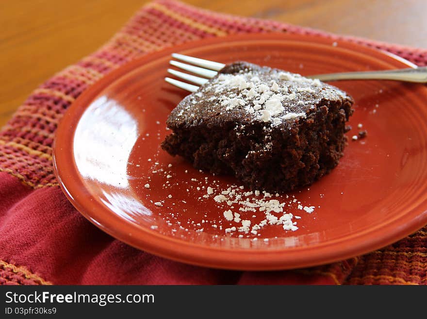 Brownie on a plate