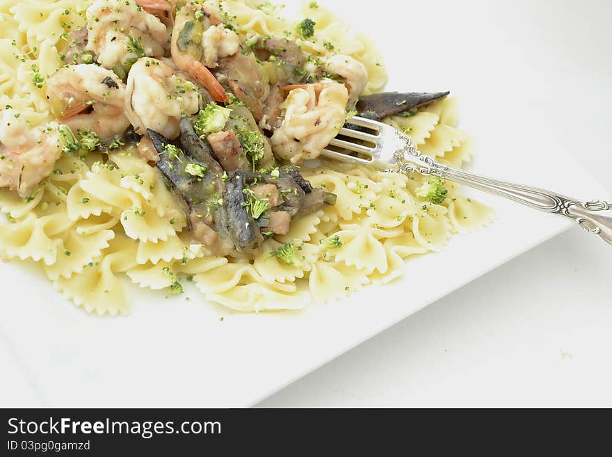 Shrimp /Portabella Mushroom Pasta